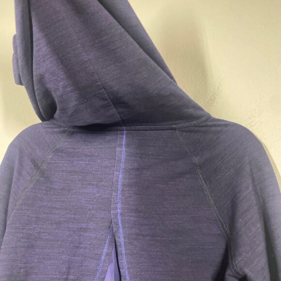 Lululemon Size 8 Pull Me Over Hoodie Purple Cotton Blend Long Sleeves Stretch - Picture 3 of 8